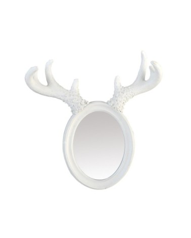 Miroir ovale à cornes d'élan 35,5x36cm