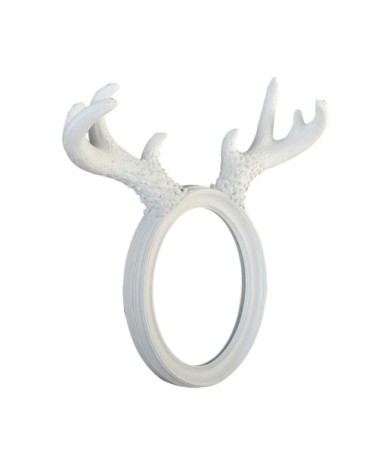 Miroir ovale à cornes d'élan 35,5x36cm