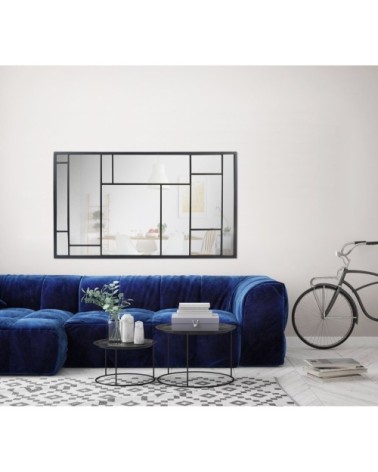 Grand miroir artiste noir 80x140cm