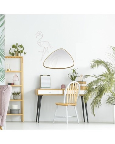 Miroir biseauté triangle doré 55x35x4cm