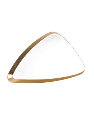 Miroir triangle arrondi doré 46x27x4cm