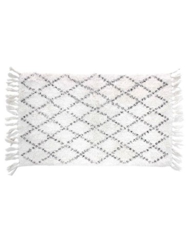 Tapis de bain blanc 100% coton 50x80cm
