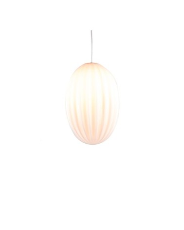 Suspension en verre H30cm blanc