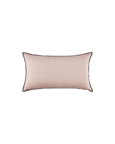 Housse de coussin en lin rose 28x47 cm