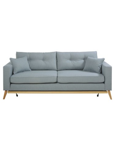 Canapé convertible style scandinave 3 places bleu glacier