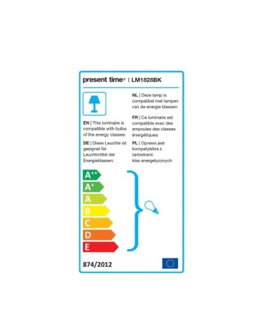 Lampe à poser en métal H45cm noir