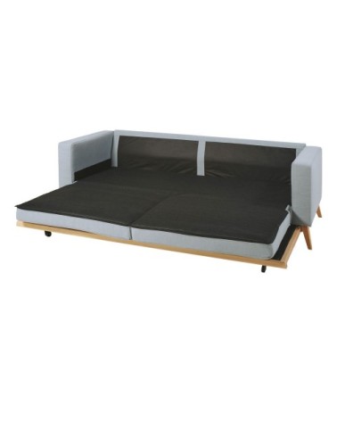 Canapé convertible style scandinave 3 places bleu glacier