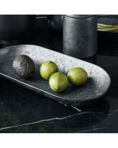 Plateau en grès noir 38cm