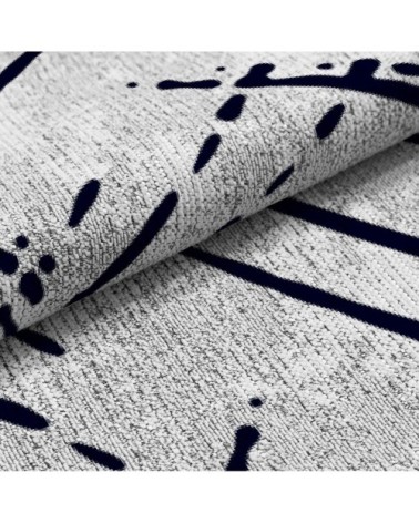 Tapis de salon de salon en coton impression digital 160x230 cm gris