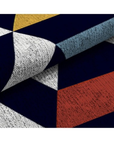 Tapis décoratif en coton imprimé motifs graphiques 160x230 cm