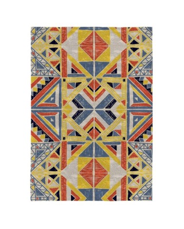 Tapis de salon en coton impression digital multicolore 80x150 cm