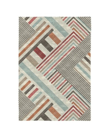 Tapis décoratif en coton impression digital 120x170 cm multicolore