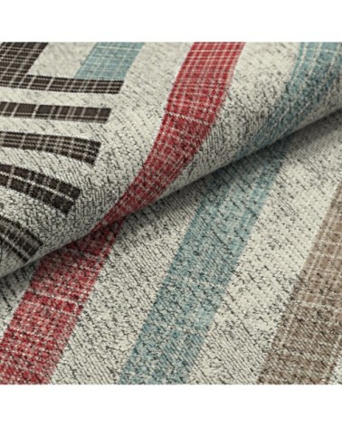 Tapis décoratif en coton impression digital 120x170 cm multicolore