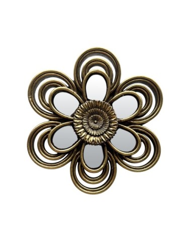 Déco murale fleur miroir diam 11cm
