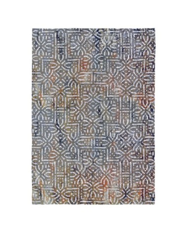 Tapis décoratif en coton imprimé motifs arabesques 120x170 cm