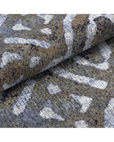 Tapis décoratif en coton imprimé motifs arabesques 120x170 cm