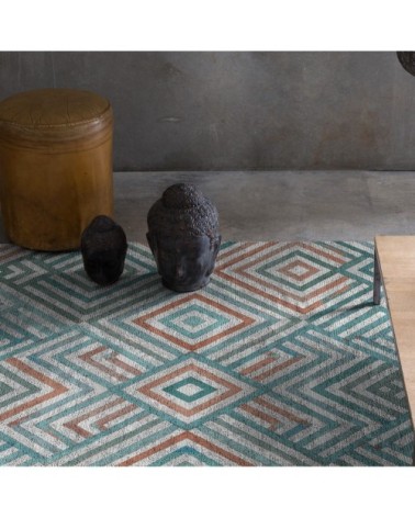 Tapis de salon en coton impression digital géométrique 160x230 cm