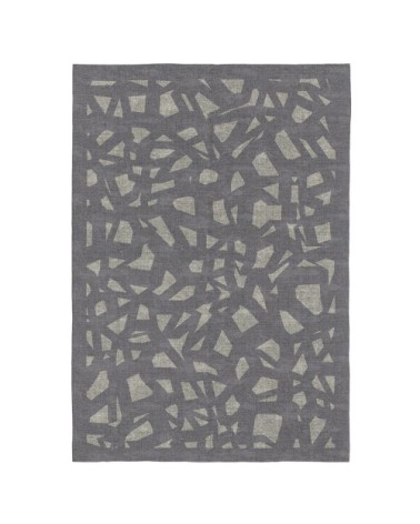 Tapis décoratif en coton impression digital gris 200x290 cm
