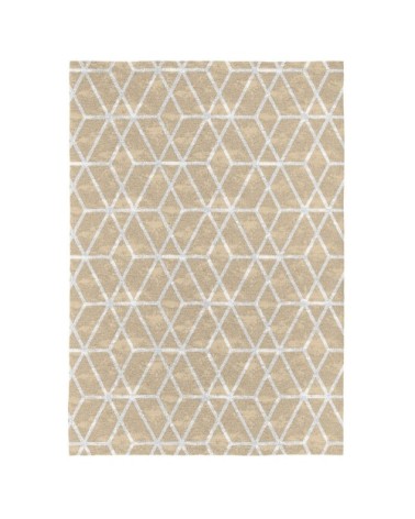 Tapis de salon en coton imprimé numérique graphiques beige  160x230 cm