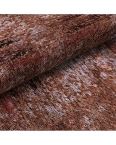 Tapis décoratif modern en coton impression digital marron 120x170 cm