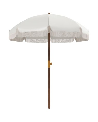 Parasol de plage protection uv 40+ polyester gris clair