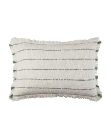 Housse de coussin 40x60 cm Ivoire et sauge