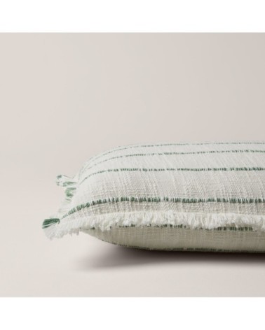 Housse de coussin 40x60 cm Ivoire et sauge