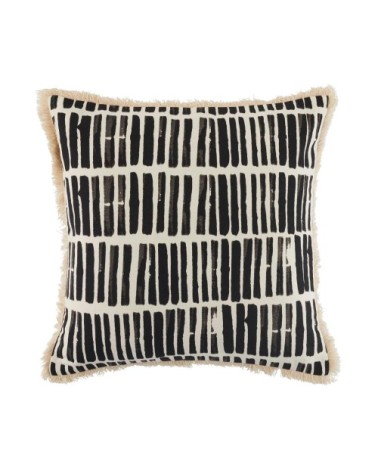 Housse de coussin 40x40 cm Noir et ivoire