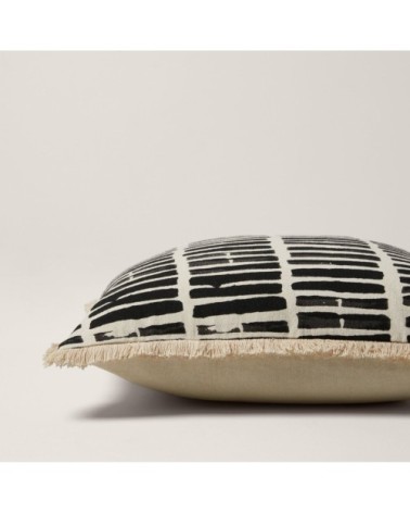 Housse de coussin 40x40 cm Noir et ivoire