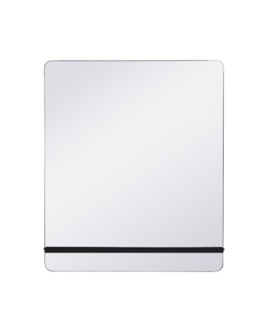 Miroir de salle de bain avec tablette noire 60 x 70 cm SORRENTO