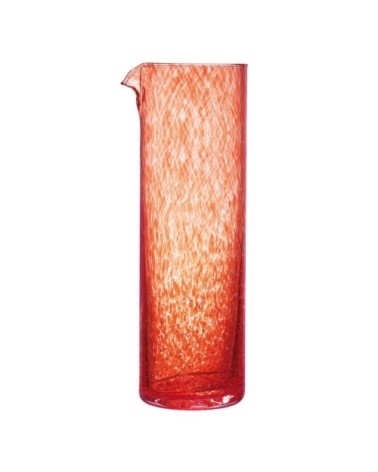 Broc en verre bullé rouge-l'unité