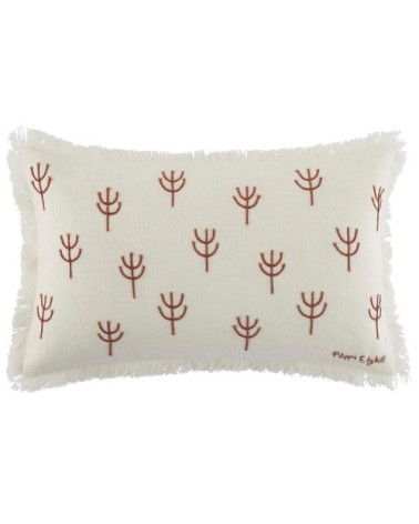 Housse de coussin 28x47 cm Naturel et terracotta