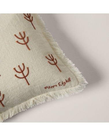 Housse de coussin 28x47 cm Naturel et terracotta