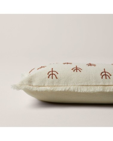 Housse de coussin 28x47 cm Naturel et terracotta