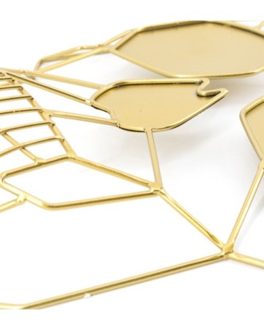 Déco murale Skull en métal doré