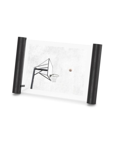 Cadre photo scroll l bois noir