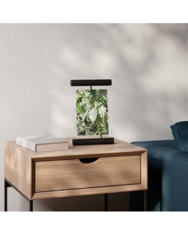 Cadre photo scroll l bois noir