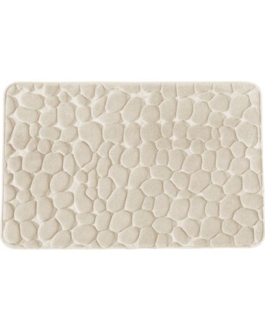 Tapis de bain mousse à mémoire de forme ecru 50x80cm