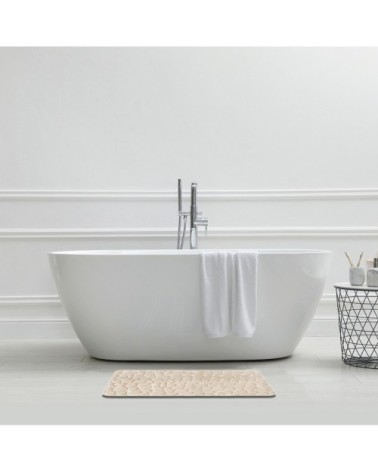 Tapis de bain mousse à mémoire de forme ecru 50x80cm