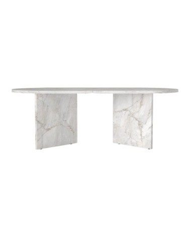 Table basse effet bois blanc