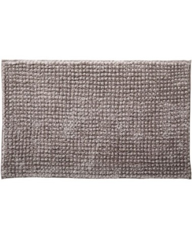 Tapis de bain en polyester uni gris lunaire 50x80cm