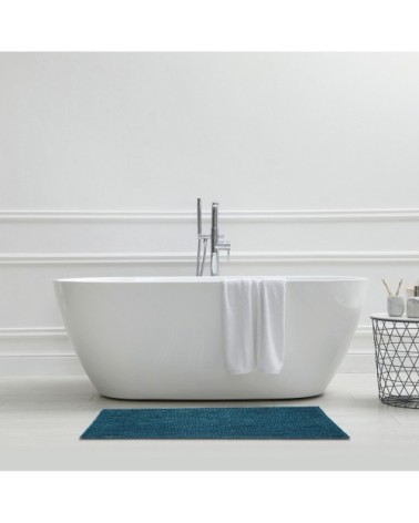 Tapis de bain en polyester uni canard 60x120cm
