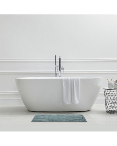 Tapis de bain en polyester uni topaze 50x80cm