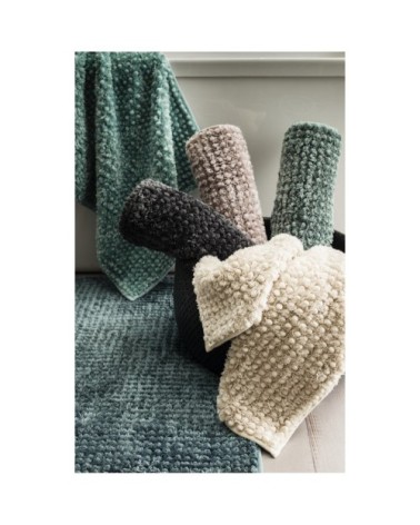 Tapis de bain en polyester uni topaze 50x80cm