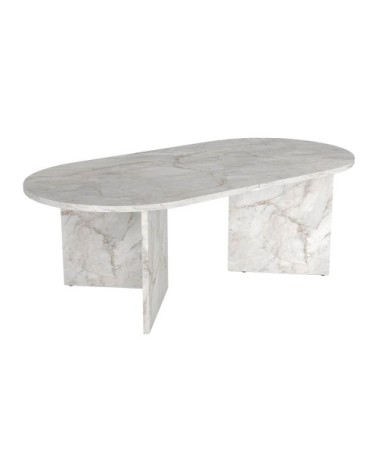 Table basse effet bois blanc