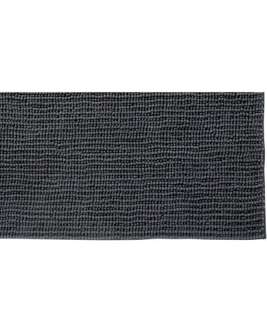 Tapis de bain en polyester uni anthracite 60x120cm