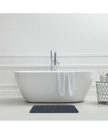 Tapis de bain mousse à mémoire de forme gris 50x80cm