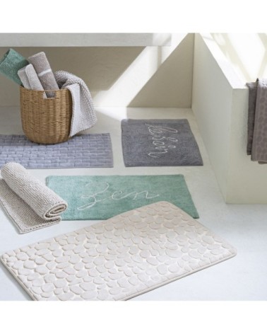 Tapis de bain mousse à mémoire de forme gris 50x80cm