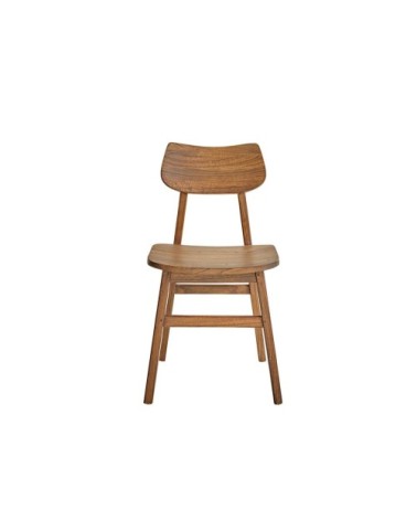 Chaise en mindi massif finition noyer