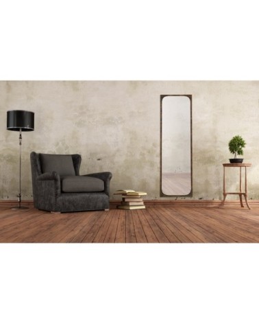 Miroir industriel rectangulaire avec rivets 40x140cm